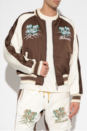 Rhude Satin bomber jacket with logo